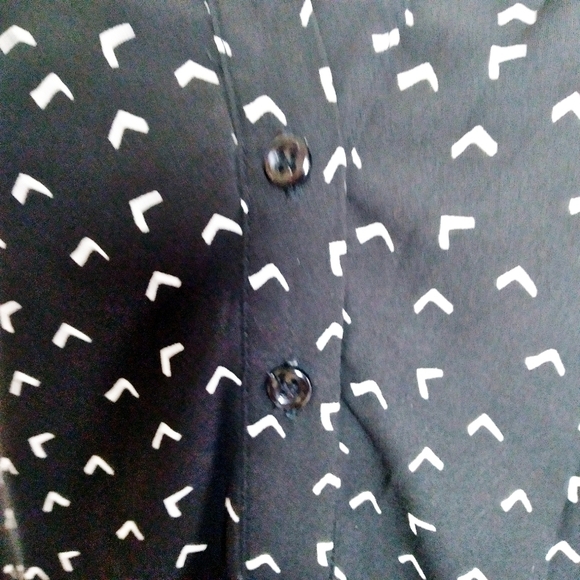 Halogen Nordstrom Black and White Popover Shirt - Picture 6 of 8